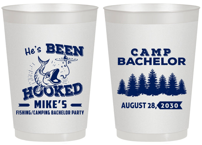 Personalized Bachelor Party 20 oz Frosted Cups - Fishing | 40080