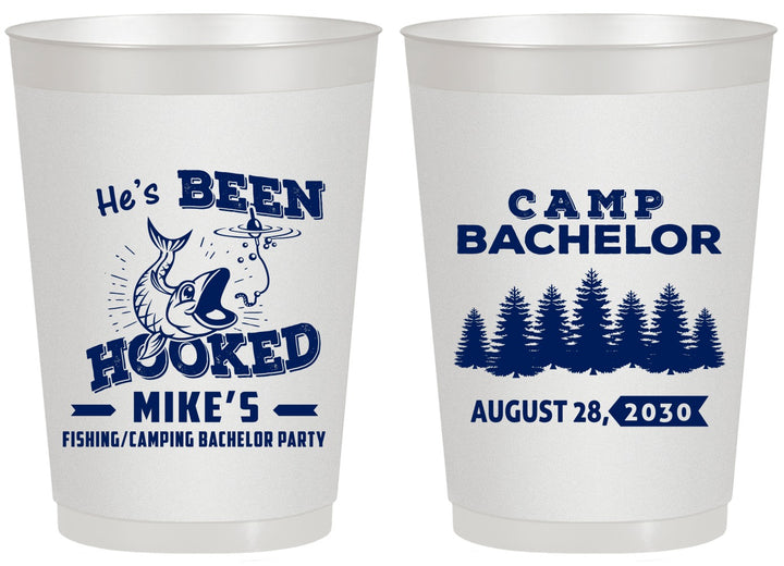 Personalized Bachelor Party 20 oz Frosted Cups - Fishing | 40080