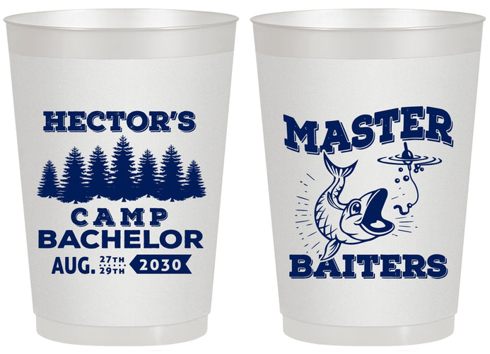 Personalized Bachelor Party 20 oz Frosted Cups - Fishing | 40081