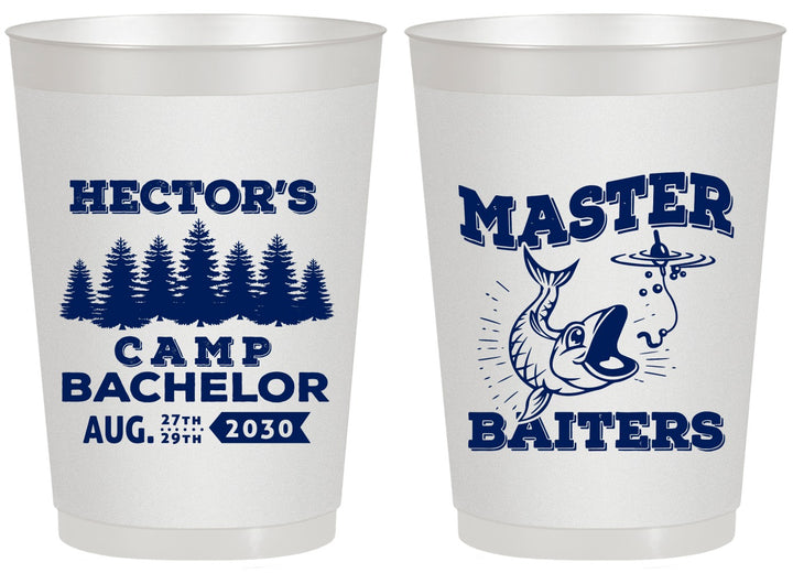 Personalized Bachelor Party 20 oz Frosted Cups - Fishing | 40081
