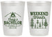 Personalized Bachelor Party 20 oz Frosted Cups - Camping | 40093