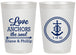 Personalized Wedding 20 oz Frosted Cups - Love Anchors The Soul | 405
