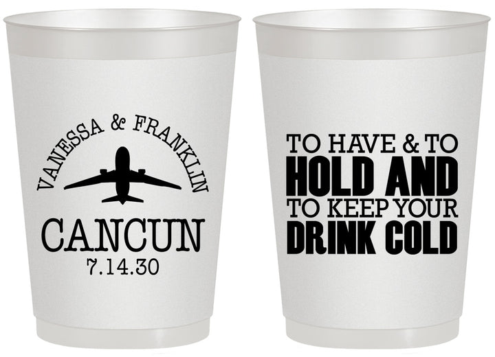 Personalized Wedding 20 oz Frosted Cups - To Have And To Hold | 408