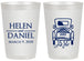 Personalized Wedding 20 oz Frosted Cups - Just Married Old Car | 413