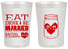 Personalized Wedding 20 oz Frosted Cups - Eat Drink Be Married | 417
