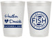 Personalized Wedding 20 oz Frosted Cups - Two Less Fish In The Sea | 420