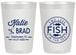 Personalized Wedding 20 oz Frosted Cups - Two Less Fish In The Sea | 421