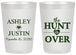 Personalized Wedding 20 oz Frosted Cups - The Hunt Is Over | 422