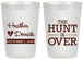 Personalized Wedding 20 oz Frosted Cups - The Hunt Is Over | 427
