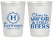 Personalized Wedding 20 oz Frosted Cups - Cheers To Cold Beers | 439