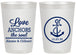 Personalized Wedding 20 oz Frosted Cups - Love Anchors The Soul | 440