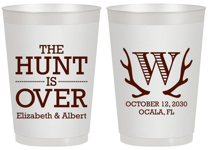Personalized Wedding 20 oz Frosted Cups - Monogram | 442