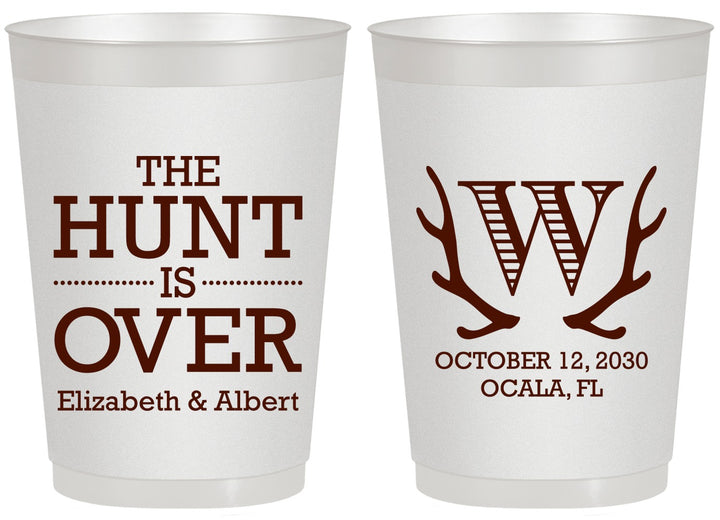 Personalized Wedding 20 oz Frosted Cups - Monogram | 442