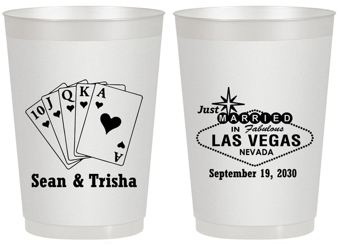 Personalized Wedding 20 oz Frosted Cups - Las Vegas | 453