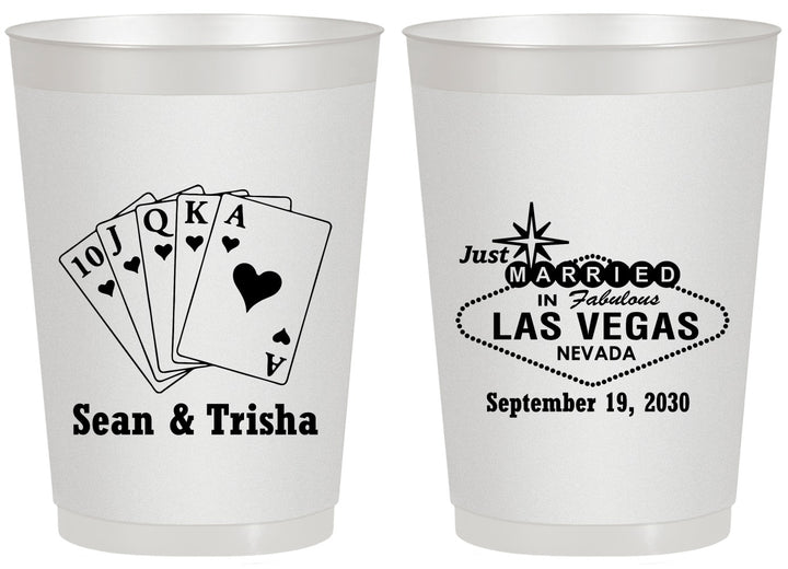 Personalized Wedding 20 oz Frosted Cups - Las Vegas | 453