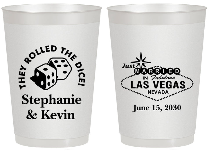 Personalized Wedding 20 oz Frosted Cups - Las Vegas | 455