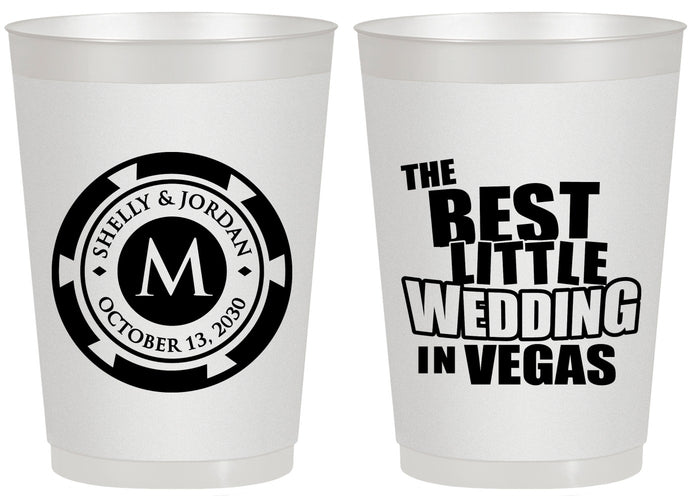 Personalized Wedding 20 oz Frosted Cups - Las Vegas | 458