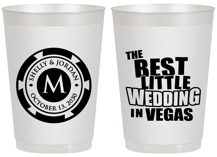 Personalized Wedding 20 oz Frosted Cups - Las Vegas | 458