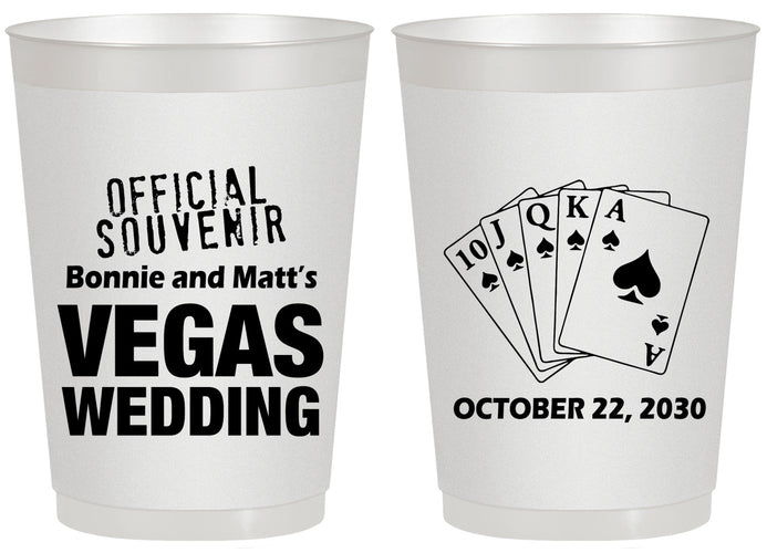 Personalized Wedding 20 oz Frosted Cups - Las Vegas | 465