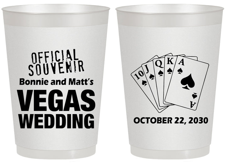Personalized Wedding 20 oz Frosted Cups - Las Vegas | 465