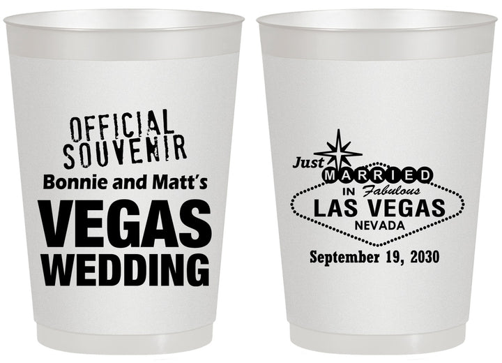 Personalized Wedding 20 oz Frosted Cups - Las Vegas | 466