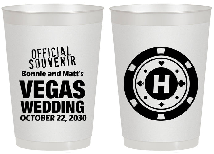 Personalized Wedding 20 oz Frosted Cups - Las Vegas | 467
