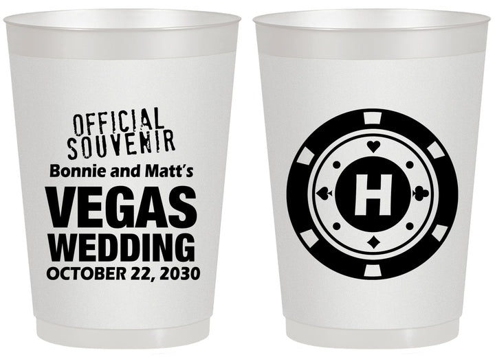 Personalized Wedding 20 oz Frosted Cups - Las Vegas | 467