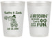 Personalized Wedding 20 oz Frosted Cups - Tractor Hitchin | 489