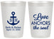 Personalized Wedding 20 oz Frosted Cups - Love Anchors The Soul | 494
