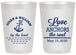Personalized Wedding 20 oz Frosted Cups - Love Anchors The Soul | 498