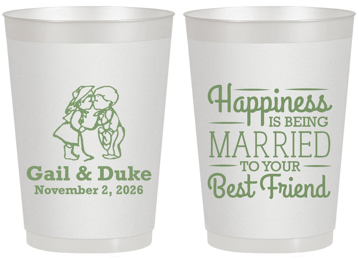 Personalized Wedding 20 oz Frosted Cups - Best Friend | 499