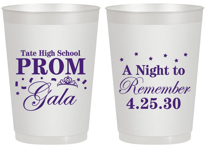 Personalized Prom 20 oz Frosted Cups - A Night To Remember | 50003