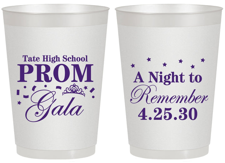 Personalized Prom 20 oz Frosted Cups - A Night To Remember | 50003