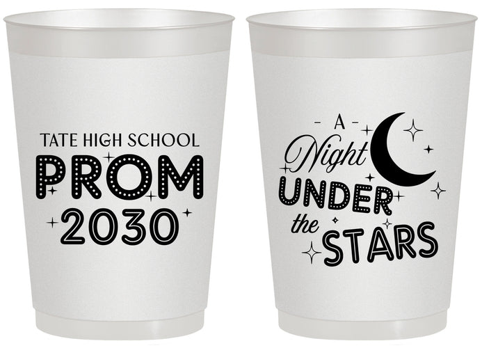 Personalized Prom 20 oz Frosted Cups - A Night Under The Stars | 50004