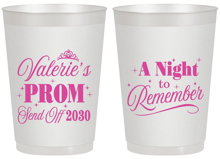 Personalized Prom 20 oz Frosted Cups - Send Off | 50006