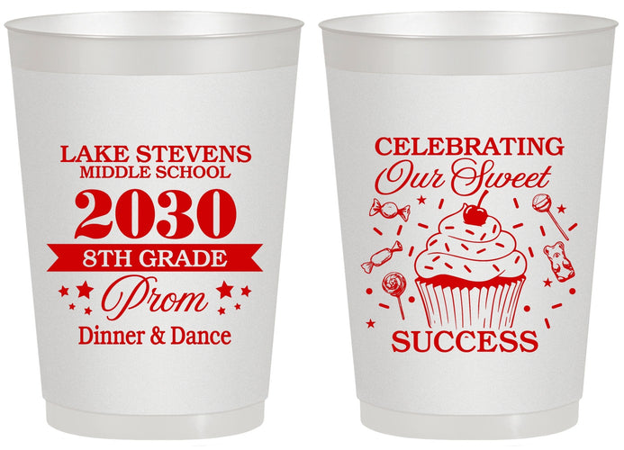 Personalized Prom 20 oz Frosted Cups - 8th Grade Dance | 50013