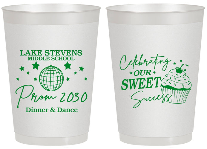 Personalized Prom 20 oz Frosted Cups - Middle School Dance | 50014