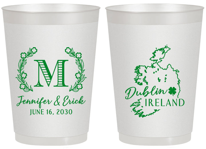 Personalized Wedding 20 oz Frosted Cups - Ireland | 528
