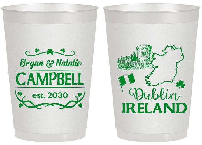 Personalized Wedding 20 oz Frosted Cups - Ireland | 529