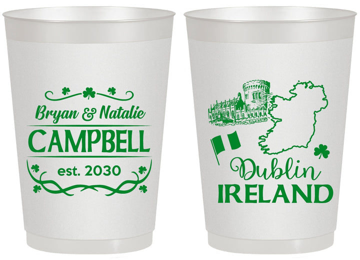 Personalized Wedding 20 oz Frosted Cups - Ireland | 529