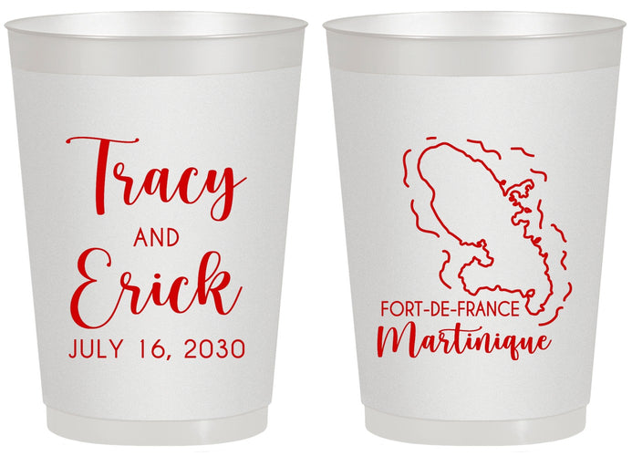 Personalized Wedding 20 oz Frosted Cups - Martinique | 532