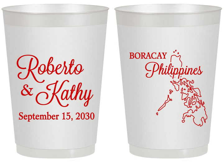 Personalized Wedding 20 oz Frosted Cups - Philippines | 536