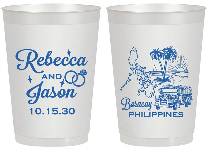 Personalized Wedding 20 oz Frosted Cups - Philippines | 537