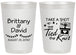 Personalized Wedding 20 oz Frosted Cups - Take A Shot We Tied The Knot | 553