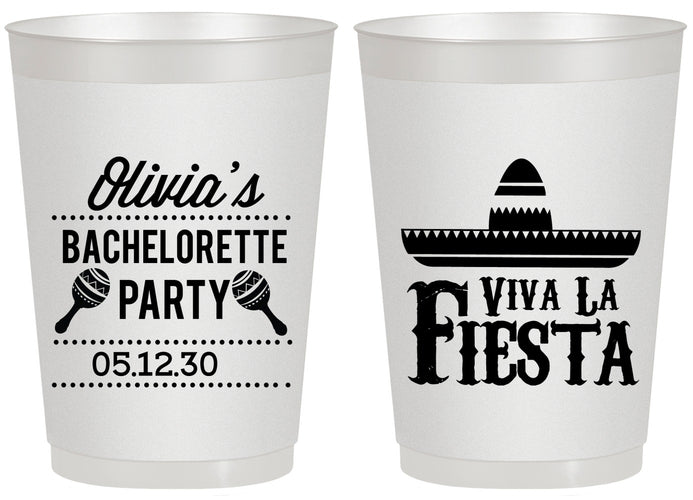 Personalized Bachelorette 20 oz Frosted Cups - Viva La Fiesta | 60001