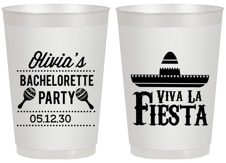 Personalized Bachelorette 20 oz Frosted Cups - Viva La Fiesta | 60001