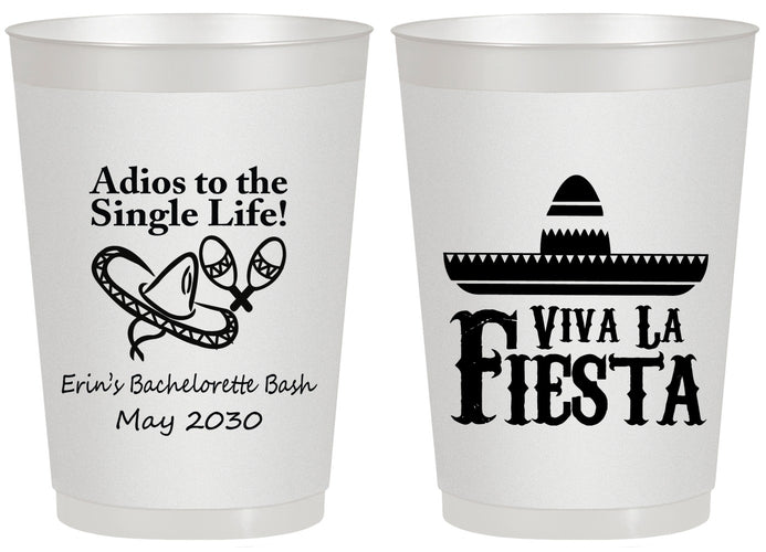 Personalized Bachelorette 20 oz Frosted Cups - Viva La Fiesta | 60005