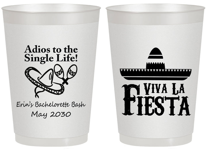 Personalized Bachelorette 20 oz Frosted Cups - Viva La Fiesta | 60005