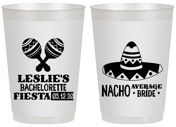 Personalized Bachelorette 20 oz Frosted Cups - Nacho Average Bride | 60007