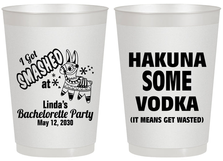 Personalized Bachelorette 20 oz Frosted Cups - Mexico Fiesta | 60008